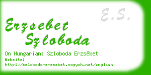 erzsebet szloboda business card
